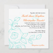 Faith Roos - Square Wedding Invitation Kaart (Voorkant)