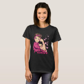 Faith Rosie Riveter Breast Cancer Awareness T-shirt (Voorkant volledig)