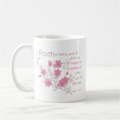 Faith (roze en bruin) koffiemok (Links)