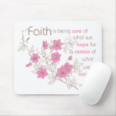 Faith (roze en bruin) muismat (Met muis)
