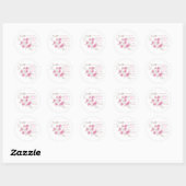 Faith (roze en bruin) ronde sticker (Vel)