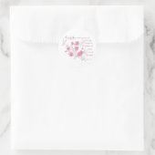Faith (roze en bruin) ronde sticker (Tas)