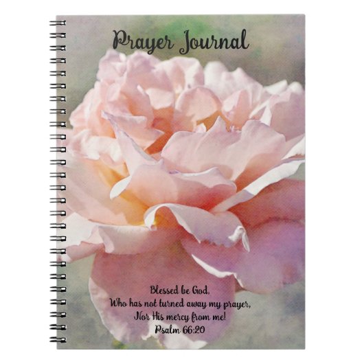 Faith  Roze Rose Art Prayer Journal Notitieboek (Voorkant)