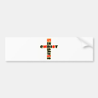 Faith Saves Cross Bumpersticker