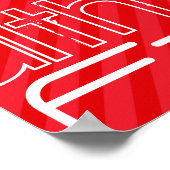 Faith; Scarlet Red Stripes Poster (Hoek)