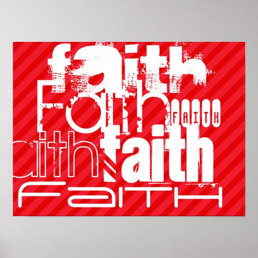 Faith; Scarlet Red Stripes Poster (Voorkant)