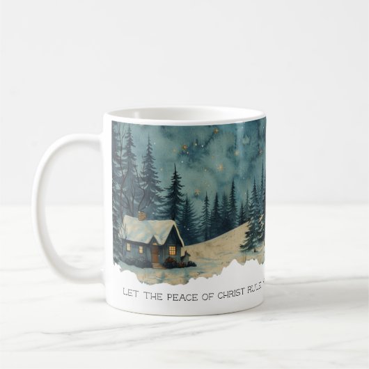 Faith Scripture Colossians 3:15 Cabin Mug Koffiemok (Links)