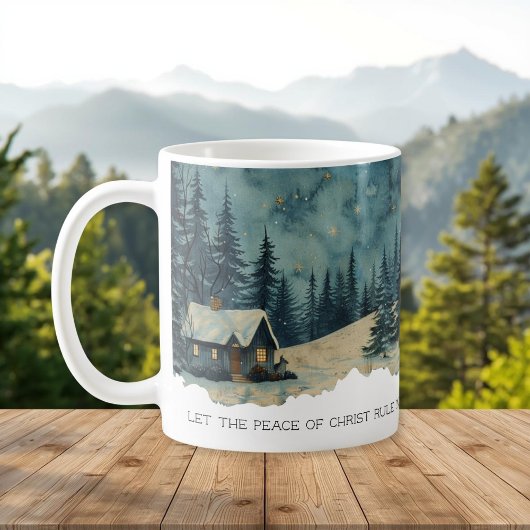 Faith Scripture Colossians 3:15 Cabin Mug Koffiemok