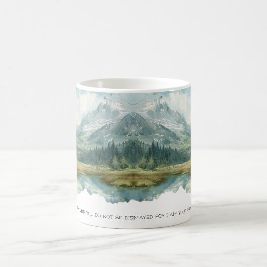 Faith Scripture Isaiah 41:10 Mountain Mug Koffiemok (Center)