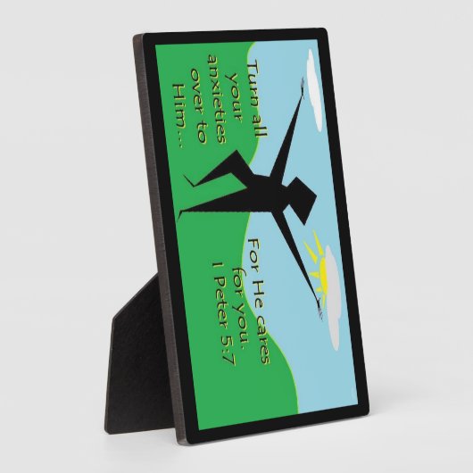 Faith Series 1st Peter 5:7 Scripting Art Plaque Fotoplaat (Zijkant)