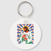 Faith Shepherd Lamb Peaceful Divine Sritual Design Sleutelhanger (Voorkant)
