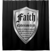 Faith Shield Christelijk Faith Bible Verse Ephesia Douchegordijn (Voorkant)
