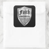 Faith Shield Christelijk Faith Bible Verse Ephesia Vierkante Sticker (Tas)