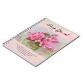 Faith Soft Pink Flowers Prayer Journal Notitieboek (Linkerzijde)