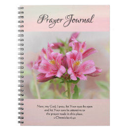 Faith Soft Pink Flowers Prayer Journal Notitieboek