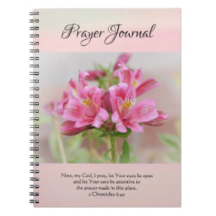 Faith Soft Pink Flowers Prayer Journal Notitieboek