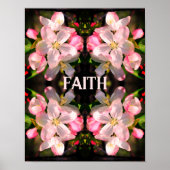 Faith Spring Flower Blossom Abstract Inspirerend Poster