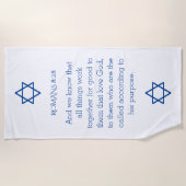 Faith Star van David Scripture Sherpa Strandlaken (Voorkant)