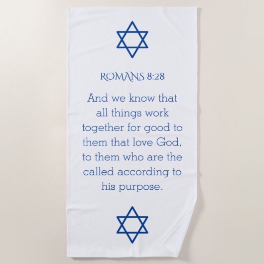 Faith Star van David Scripture Sherpa Strandlaken (Voorkant)