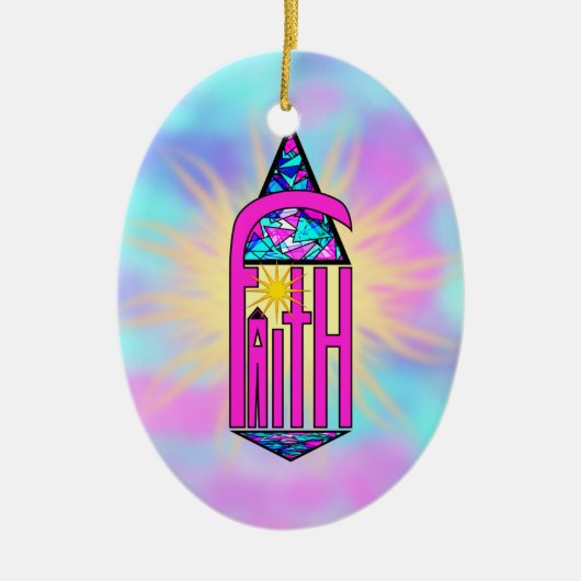 Faith ~ Steeple Keramisch Ornament (Voorkant)