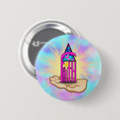 Faith ~ Steeple Ronde Button 5,7 Cm (Voorkant /achterkant)