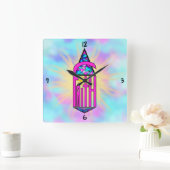 Faith ~ Steeple Square Wall klok (Huis)