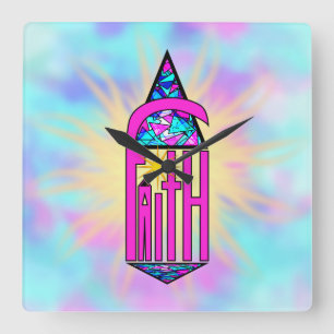Faith ~ Steeple Vierkante Klok