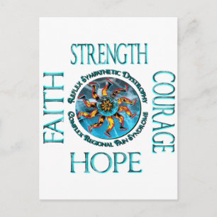 Faith Strength Courage Hope CRPS RSD Briefkaart