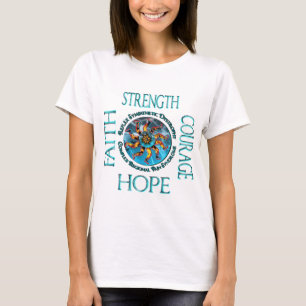 Faith Strength Courage Hope CRPS RSD T-shirt