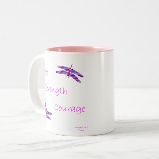 Faith Strength Courage Mok (Voorkant links)