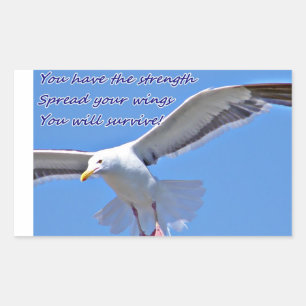 Faith & Strength_ Rechthoekige Sticker