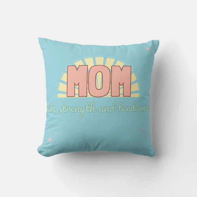 Faith, Strength & Tenderness pillow Kussen (Voorkant)