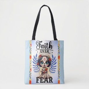 Faith Sugar Skull Tote Bag