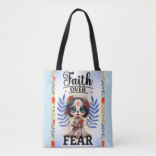 Faith Sugar Skull Tote Bag (Voorkant)