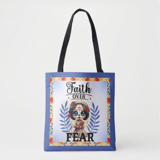 Faith Sugar Skull Tote Bag (Voorkant)