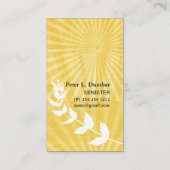 Faith Sunburst Sun Rays Spirituele religie Visitekaartje (Achterkant)