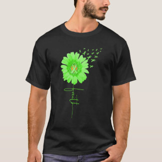 Faith Sunflower Green Ribbon Mental Health Awarene T-shirt
