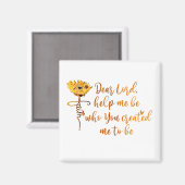 Faith Sunflower met Prayer Quote Magneet (Voorkant / Achterkant)