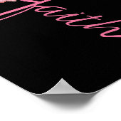 Faith Sunflower Pink Ribbon Breast Cancer Awarenes Poster (Hoek)