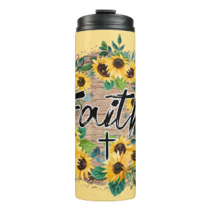 Faith/Sunflower Sublimation Thermosbeker