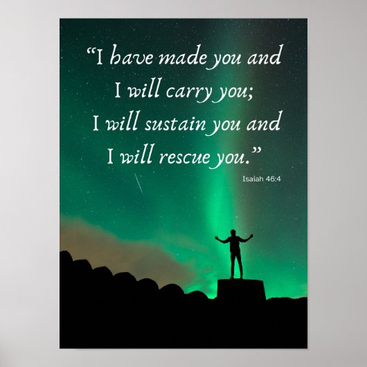 Faith That Never Fades – Isaiah 46:4 Poster (Voorkant)