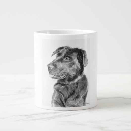 Faith the Black Lab Grote Koffiekop (Voorkant)