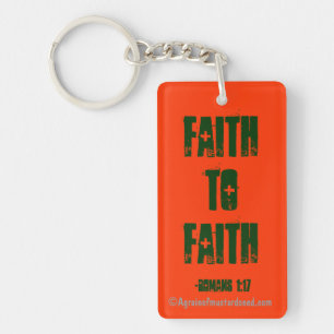 Faith to Faith Bible Quote Sleutelhanger