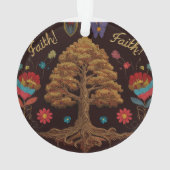 Faith Tree Ornament - Inspirerend Vakantie Decor (achterkant)
