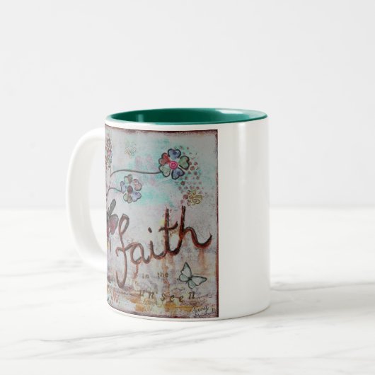 Faith Tweekleurige Koffiemok (Voorkant links)