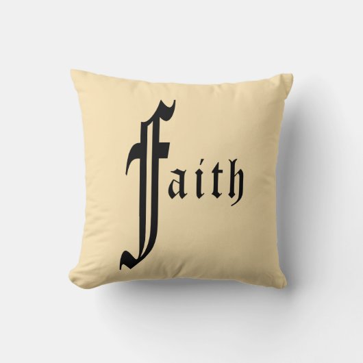 Faith typografie ontwerp kussen (Voorkant)