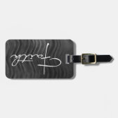 Faith Typography Christelijk Black and White Moder Bagagelabel (Voorkant horizontaal)