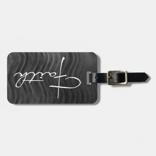 Faith Typography Christelijk Black and White Moder Bagagelabel (Voorkant horizontaal)