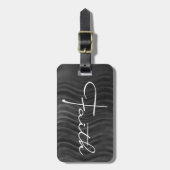 Faith Typography Christelijk Black and White Moder Bagagelabel (Voorkant verticaal)