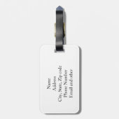 Faith Typography Christelijk Black and White Moder Bagagelabel (Achterkant verticaal)